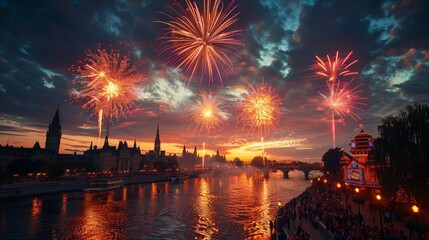 Celebrating Independence: Declaration by Bonfire Light and Parade Floats