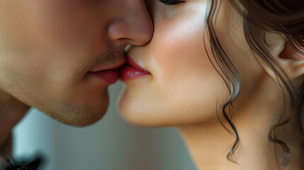 Obraz premium young cheerful loving couple together having fun