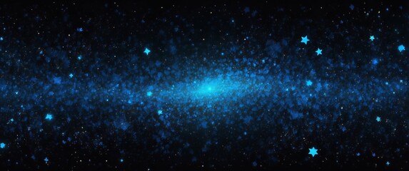 Obraz premium A mesmerizing depiction of a blue starry galaxy, perfect for themes of space, exploration, and the mysteries of the universe.