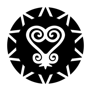 Here is a solid icon of sankofa