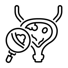 An outline icon of bladder infection 