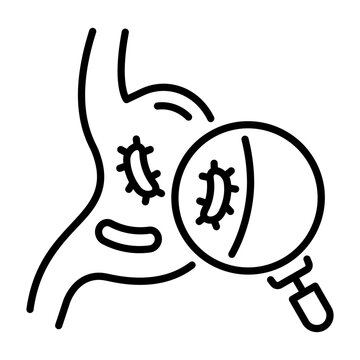 recommend clip art: Latest outline icon of stomach cancer 