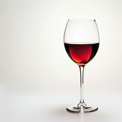 red wine in glass isolated on white 