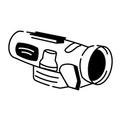 A handy doodle icon of rifle scope 