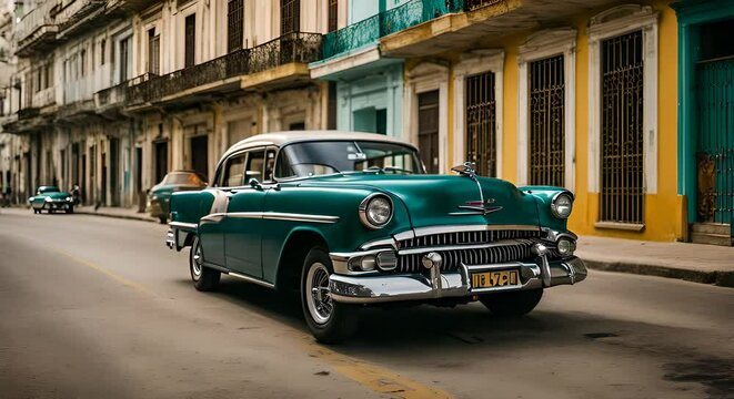 Classic cars in Havana, Cuba. The Almendrones.