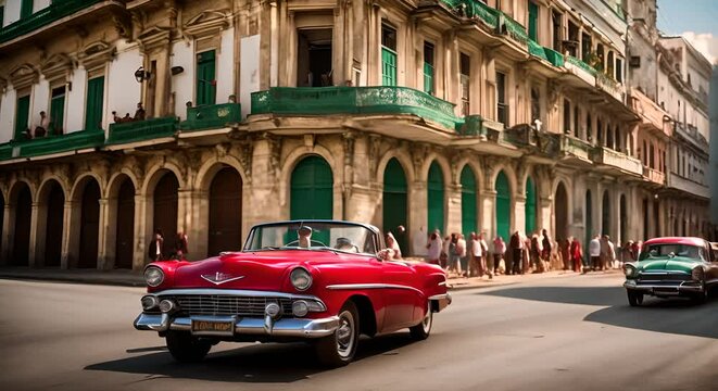 Classic cars in Havana, Cuba. The Almendrones.