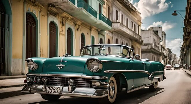 Classic cars in Havana, Cuba. The Almendrones.