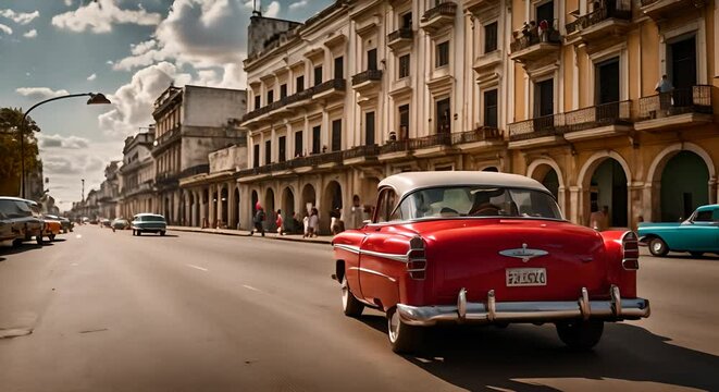 Classic cars in Havana, Cuba. The Almendrones.