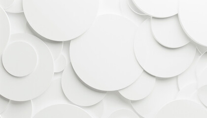 Abstract background of white paper circles