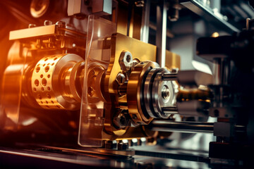 Fototapeta premium machine in factory on background