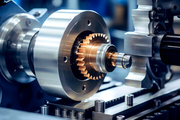 Fototapeta premium machine in factory on background