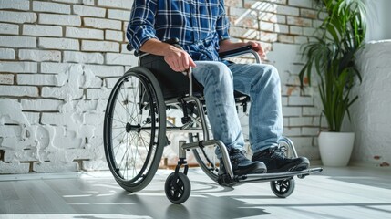 Obraz premium A person in a wheelchair