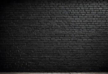 Black Brick Wall Texture Background