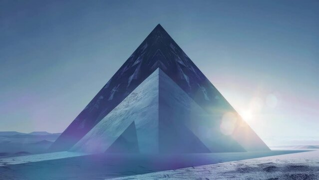 pyramid , minimalist, digital art