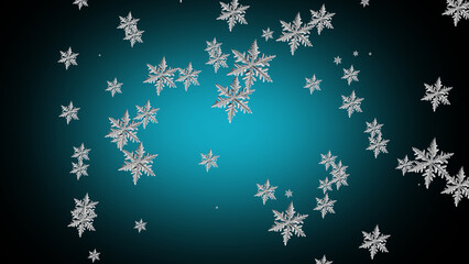 Winter background. It's snowing! It's Falling snowflakes on dark blue background. Vector illustration.
