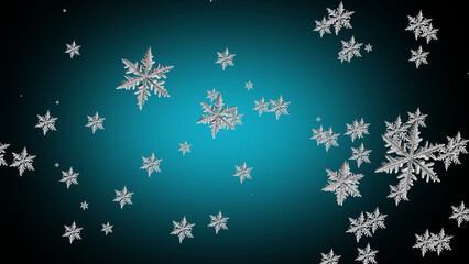 Winter background. It's snowing! It's Falling snowflakes on dark blue background. Vector illustration.
