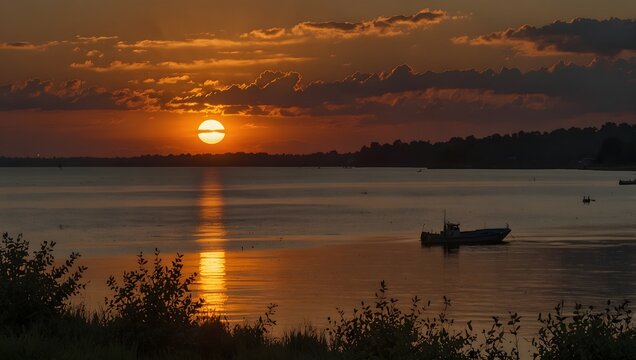 The bittersweet beauty of watching the sun bid farewell to another day  ai_generated