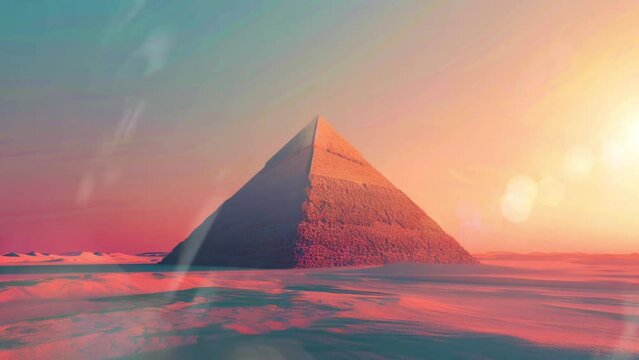 pyramid , minimalist, digital art