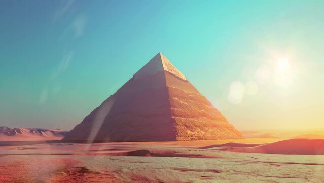 pyramid , minimalist, digital art