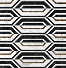 Geometric pattern, geometric decor using high-quality textures from marble, wood, cement, stone, metal, fabric. Parquet