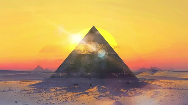 pyramid , minimalist, digital art