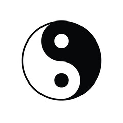 Yin Yang vector icon