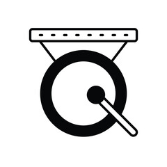 Chinese Gong vector icon
