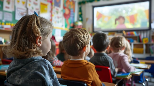 A classroom setting where children are learning about fair trade through interactive activities during Fairtrade Fortnight