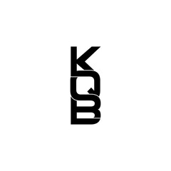 kqb lettering initial monogram logo design