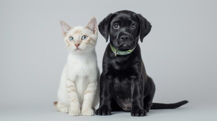The kitten and puppy