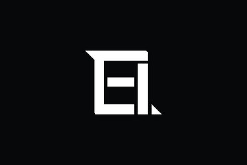 letter EF modern iconic business logo, letter EF negative space logo, letter EP arrow icon logo, letter EP door logo, Modern furniture symbol logo, abstract furniture logo, with art lines, home sofa, 