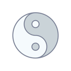 Yin Yang vector icon