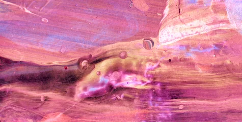 Fotobehang Fluor Roze Dynamic and Vibrant Abstract Delight: A Kaleidoscope of Colors, Shapes, and Patterns   © Roman