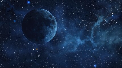 Fototapeta premium Astrology Future. Planet and Stars in Space. Astronomy Illustration of Galaxy Sky