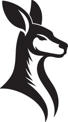 Kangaroo logo silhouttee vector art