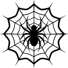 Fototapeta premium spider net vector silhouette illustration