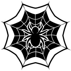 spider net vector silhouette illustration