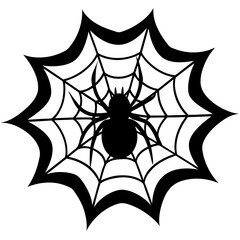 spider net vector silhouette illustration