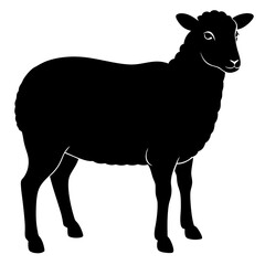 Sheep vector artwork silhouette illustration