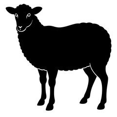 Sheep vector artwork silhouette illustration