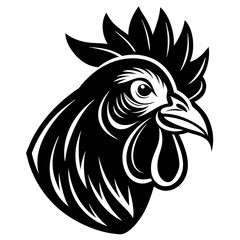 hen head logo vector silhouette svg