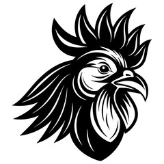 hen head logo vector silhouette svg