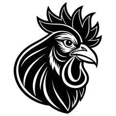 hen head logo vector silhouette svg