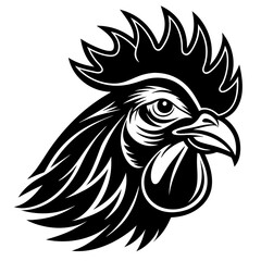 hen head logo vector silhouette svg