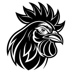 hen head logo vector silhouette svg