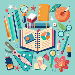 elegant scrapbooking tools for creative journaling, gather elegant scrapbooking tools, select journaling materials, plan creative journal layout, design pages with tools, adhere to pages