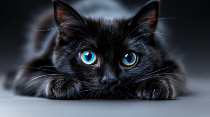 black cat portrait