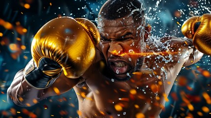 man in boxing gloves fights