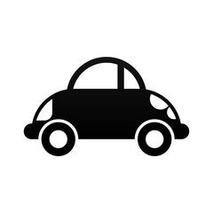 Flat car silhouette icon element asset design