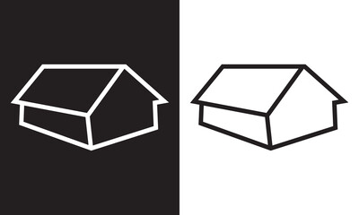 House icon isolated on white and black background. EPS 10 